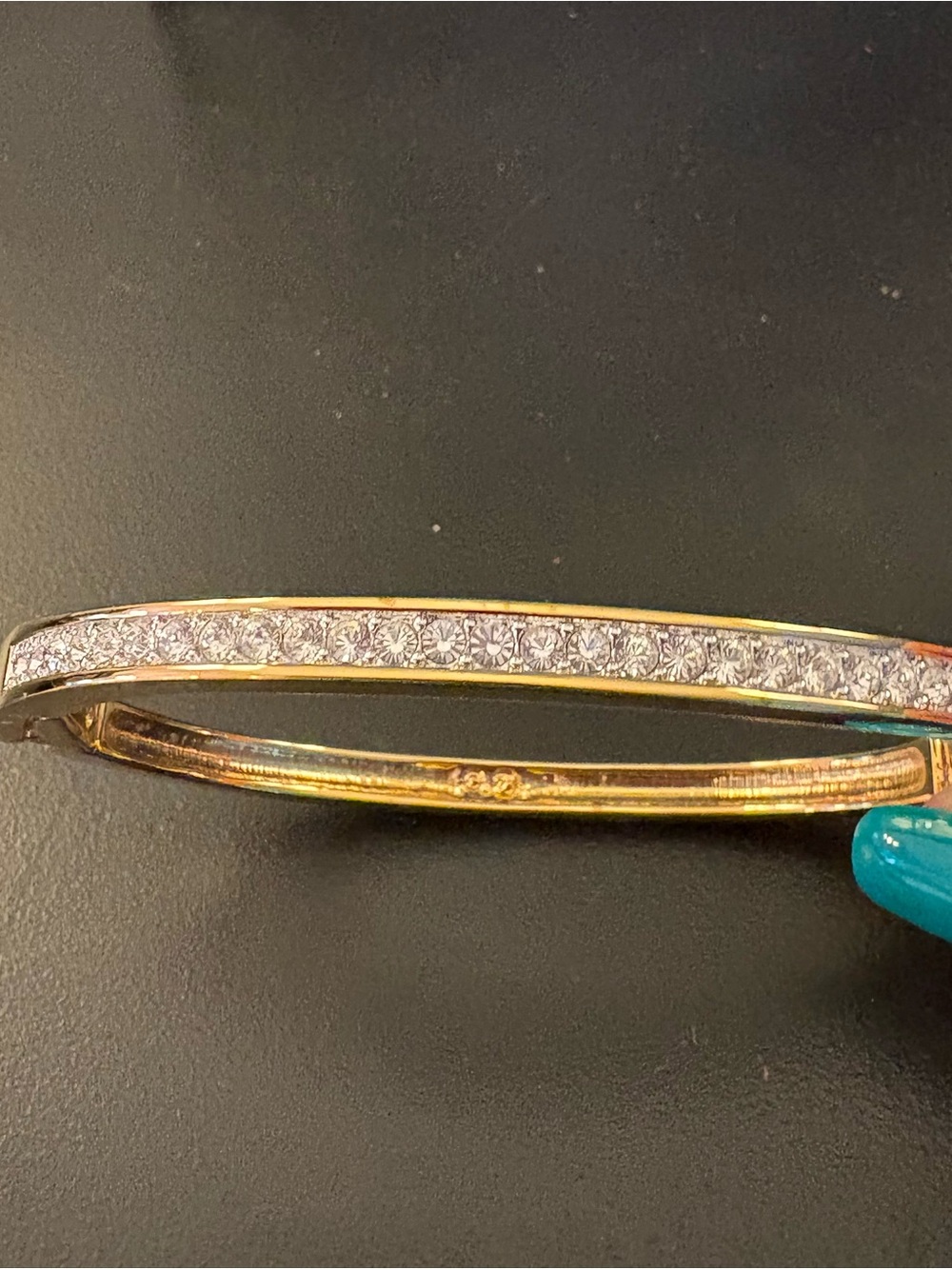 Swarovski Gold Plated Crystal Bangle Bracelet